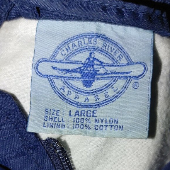 Charles River Vintage Newport USA Rain Coat Wind Snow Sailing Hoodie Jacket L - Picture 4 of 6